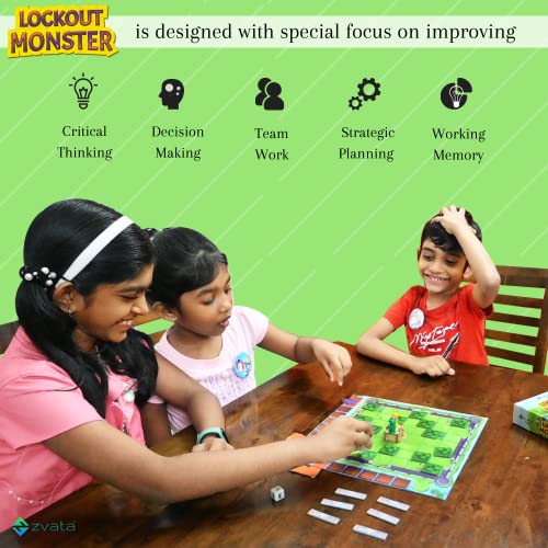 Image of Lockout Monster - A Memory Board Game For Kids Over 4 Years (Multicolour)