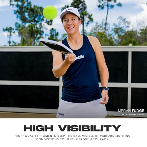 Image of Franklin Sports Max Grit Textured Training Pickleballs - 3 Pack - Yellow | Extra Spin + Control, Instant Grip Out Of Box, 40 Drilled Holes, Mimics Official X-40 Flight, Precision Shots + Drills