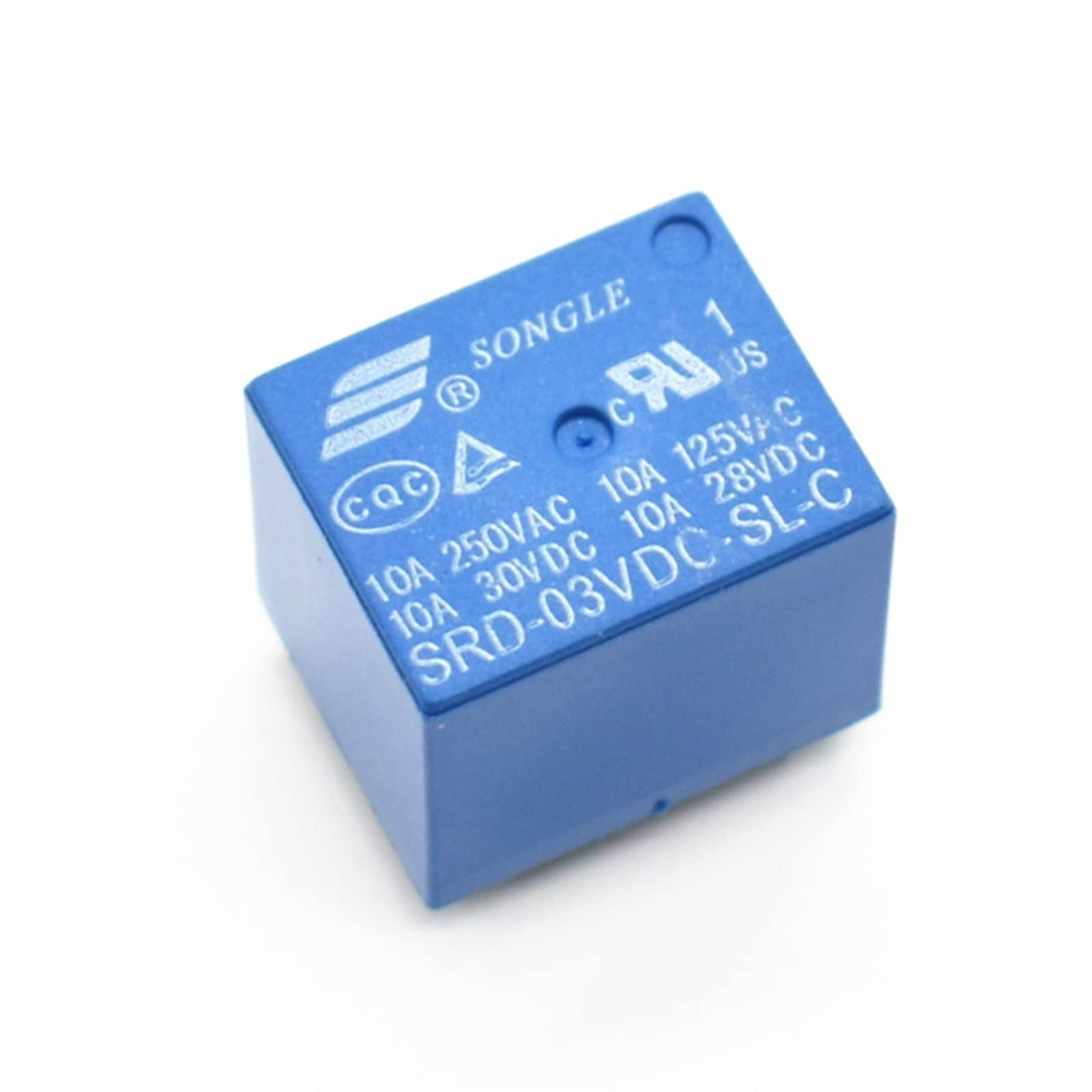 GJZIFGFWQ 1pcs Power Relays PCB Type SRD-03VDC-SL-C 3V 10A 250VAC 5PIN T73