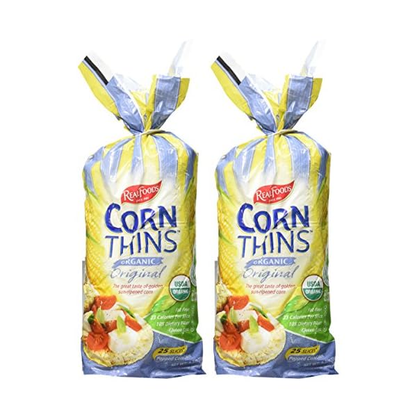 Real Foods Original Organic Corn Thins, 5.3 oz, 2 pk