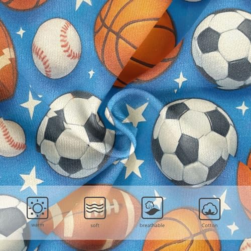 Joisal Cute Footballs Basketballs Blue Toddler Underwear Floral 2t Cotton Girl Panties Cute Bright Briefs Undies Kids3