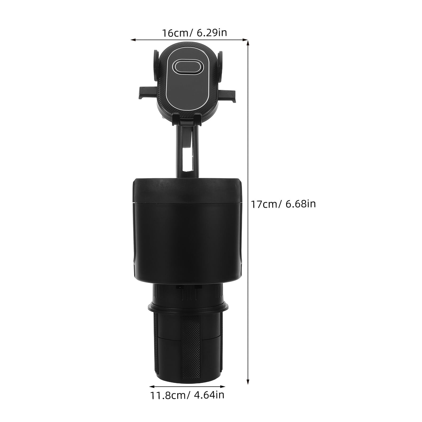 GARVALON Supporto Auto Cellulare con Porta Bicchiere Clip Stabile in Plastica Resistente Organizzatore per Smartphone e Bevande Accessorio Auto Multifunzionale per Navigazione e Sicurezza
