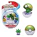 Poké Ball et Figurine Clip 'N' Go - 1 Nest Ball + 1 Figurine 5 cm Mystherbe (Oddish) - Accessoire pour se déguiser en Dresseur Pokémon