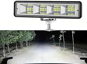 1 barra de LED para carro, motocicleta, 72 W, 4 x 4, 24 barras de LED, off-road, SUV, ATV, trator, caminhões, barco, escavadeira, 12 V, 24 V, LED