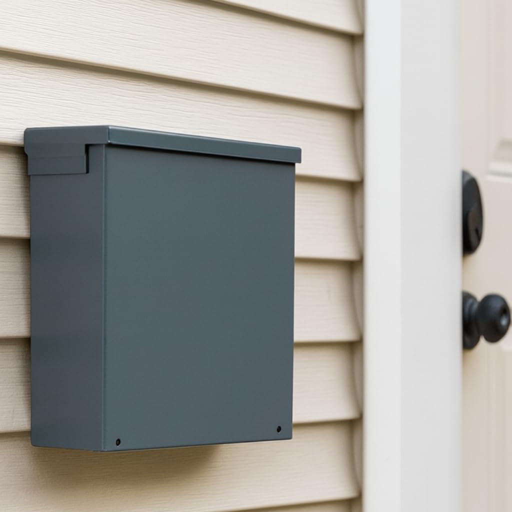 NEMA 3R Outdoor Electrical Enclosure - 12x12x6 Alloy Steel Weatherproof Electrical Box | Outdoor Electrical Enclosure with Screw Cover, Powder-Coated Gray Surface Mount Housing for Wiring