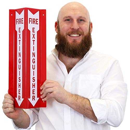 SmartSign “Fire Extinguisher” Projecting Sign, Fire Extinguisher with Arrow | 4