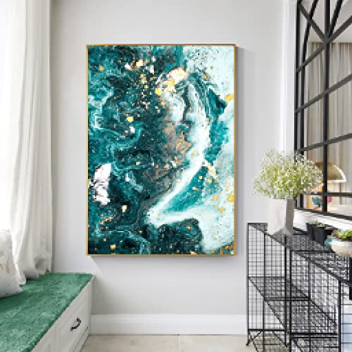 Impression sur toile moderne abstrait bleu pour une atmosphère zen - 3