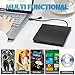 External CD DVD Drive,USB 3.0 and Type-C CD DVD Disc Reader Writer Burner Player,Slim and Portable CD DVD +/-RW Optical Drive for PC Laptop Desktop MacBook Mac Windows 7/8.1/10/11 Linux OS Apple
