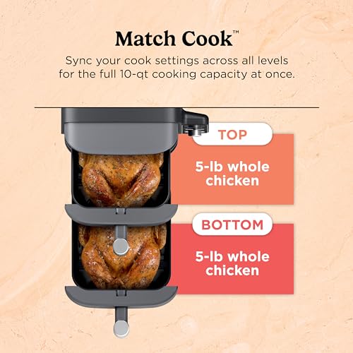 Ninja Air Fryer DoubleStack XL, 10 Qt, 6-in-1, Deep Grey, SL401 - image 8