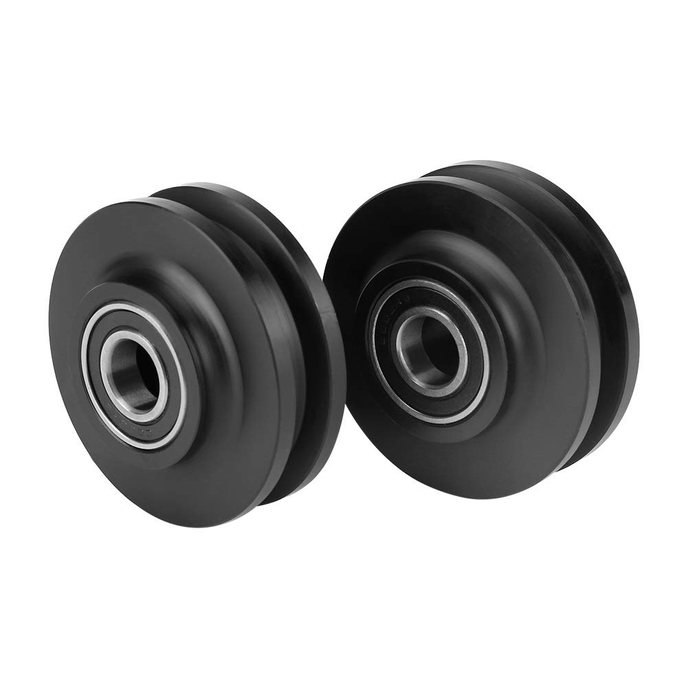 Nikou 2Pcs Rouleaux de Porte de Grange, Coulissante Porte de Grange Roue Garde-Robe Quincaillerie Rouleau Armoire Fenêtre Poulie pour Usage Domestique