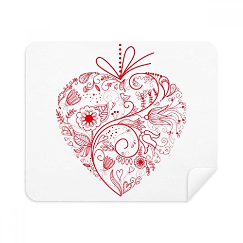 Chiffon de nettoyage écran téléphone en microfibre premium motif floral rouge