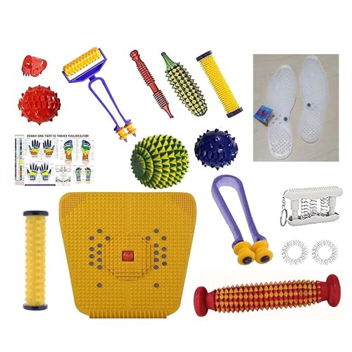 Acupressure Wooden Manual Massager & Sujok Therapy Combo Kit for ...