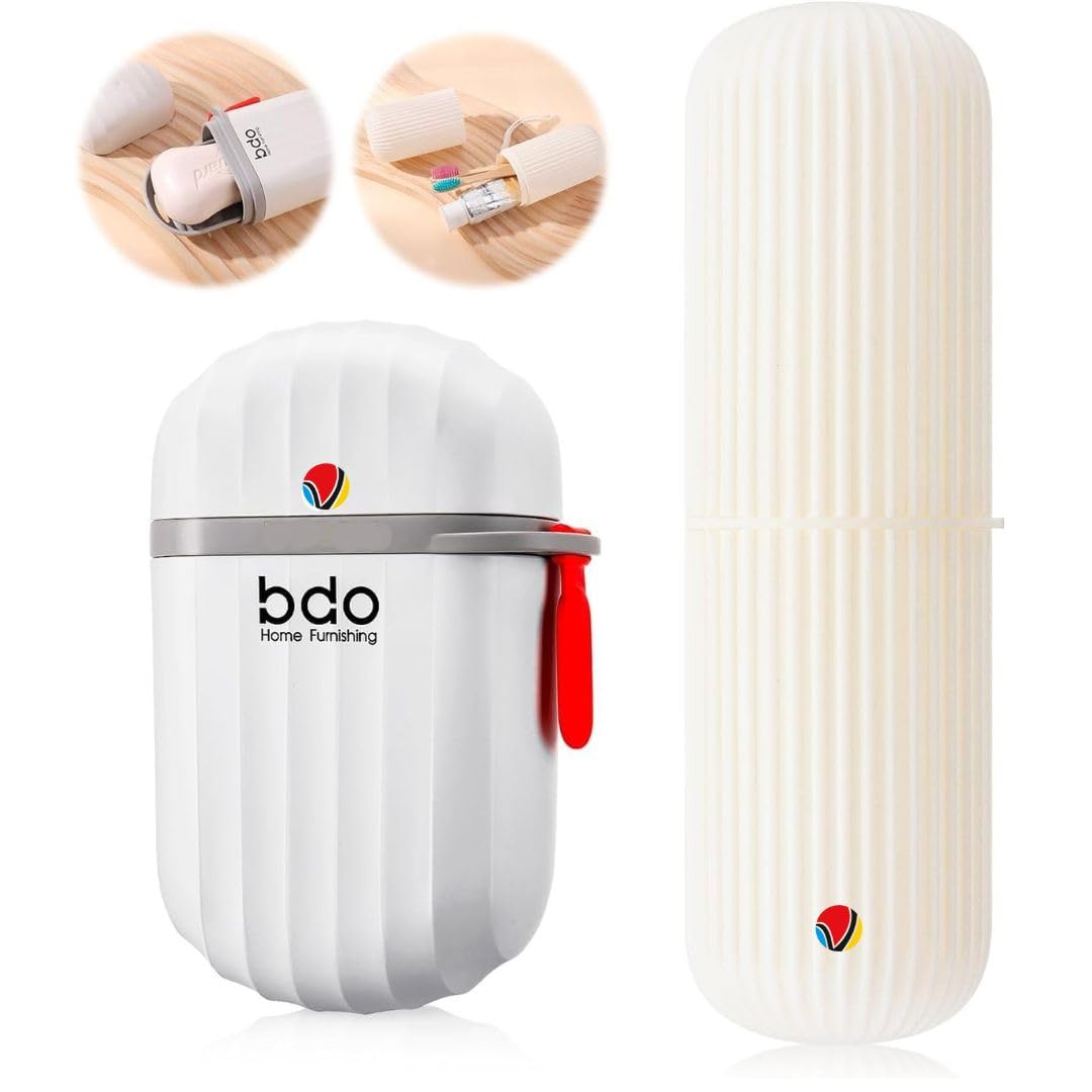 VARNIRAJ Plastic Portable Toothbrush Case Box Storage Organizer Cover for Travel Bathroom Hiking Camping (Multicolour) - Pack of 1 (Oval_Shape_Holder) (B0D9BVPR7B) Amazon Price History, Amazon Price Tracker