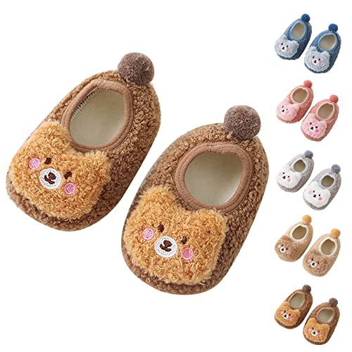 Toddler Cute Cartoon Shoes Boys Girls First Walking Shoes Flat Bottom Non Slip On Plush Warm Comfortable Shoes3