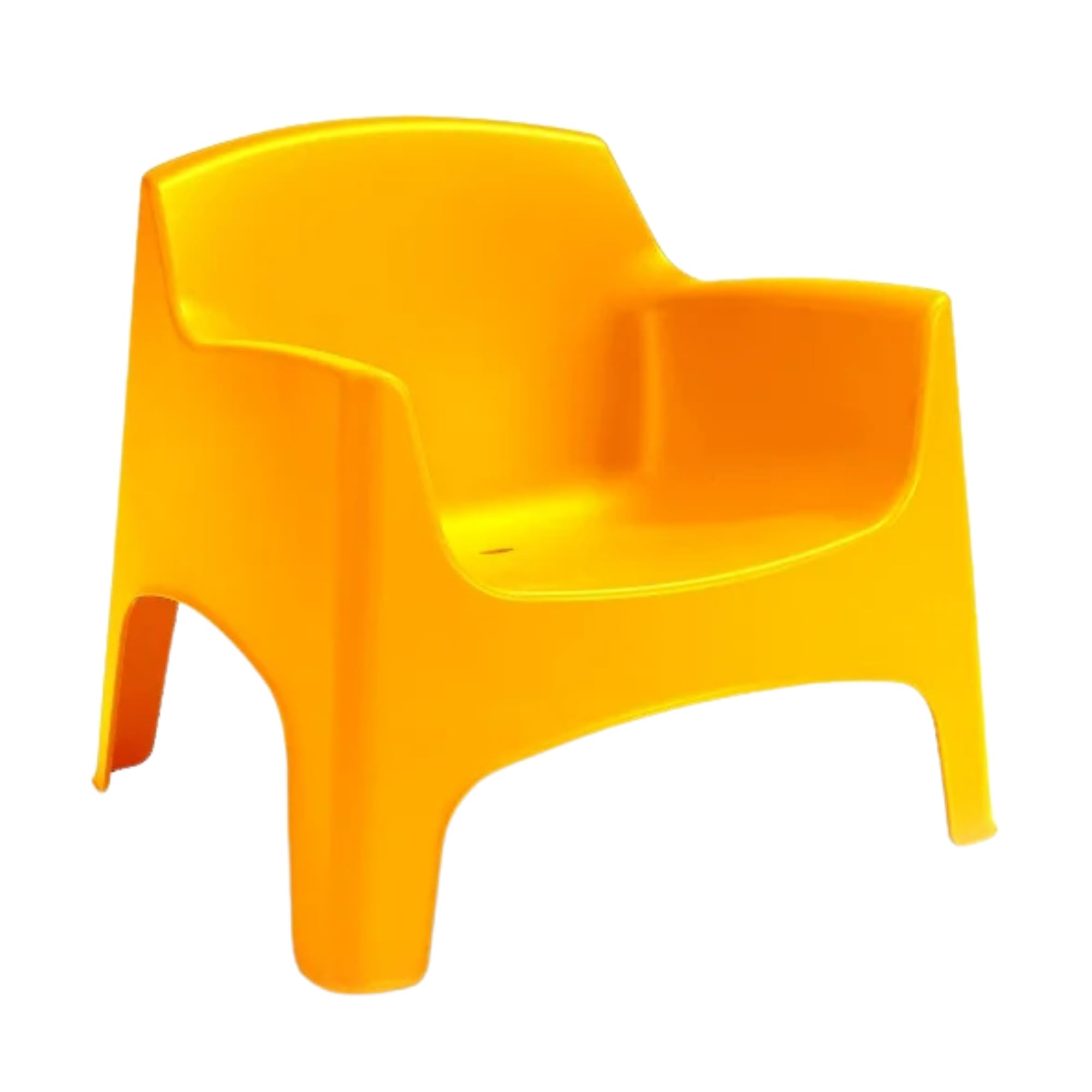 SEDIA DA ESTERNO MONOBLOCCO CON BRACCIOLI 79x74x70 cm POLIPROPILENE SENAPE
