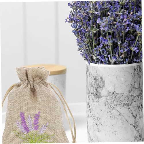6 bolsas pequeñas de arpillera para sachet de lavanda miniatura 6