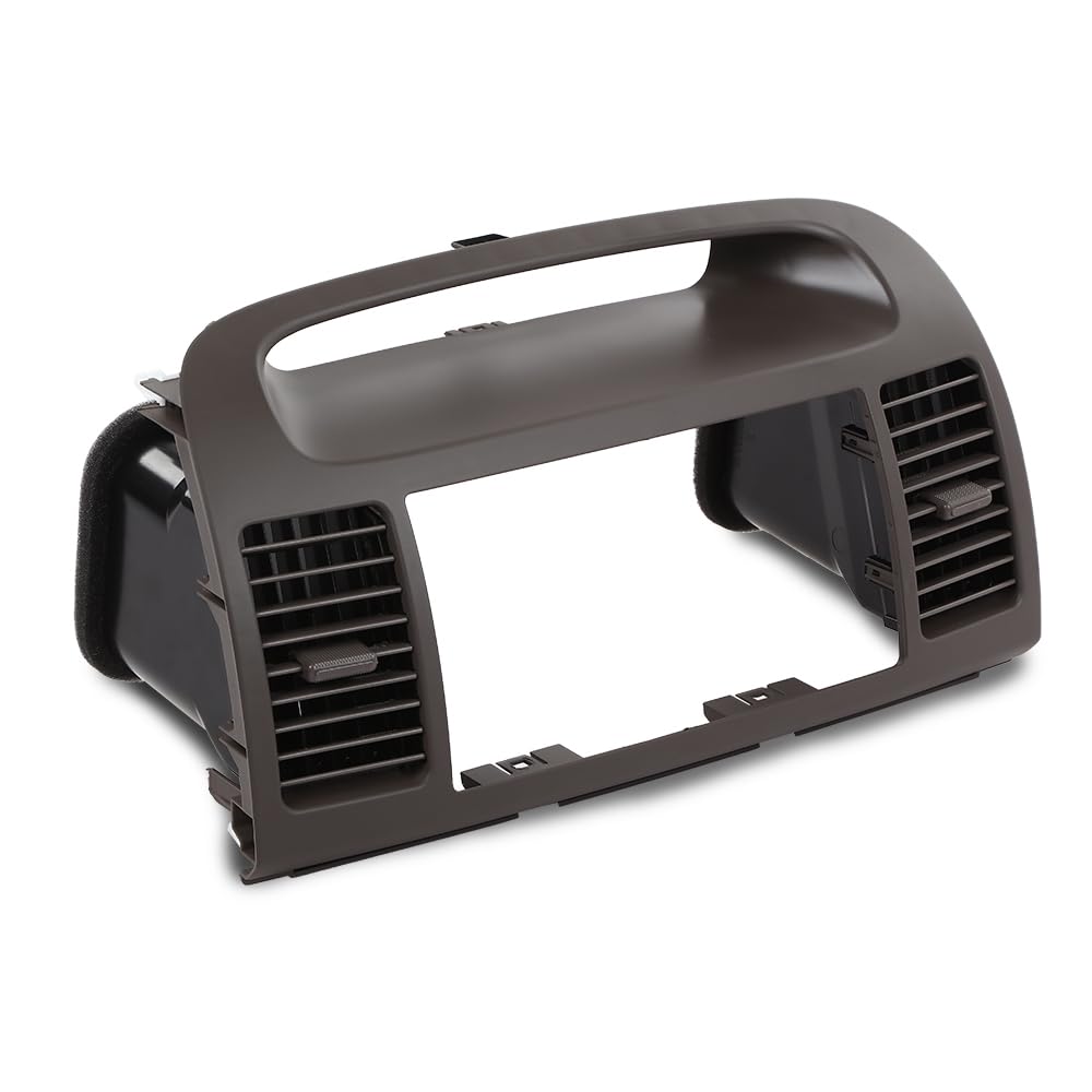 PIT66 Center Dash Bezel Trim Vents Compatible with Toyota Camry 2002 2003 2004 2005 2006 Brown