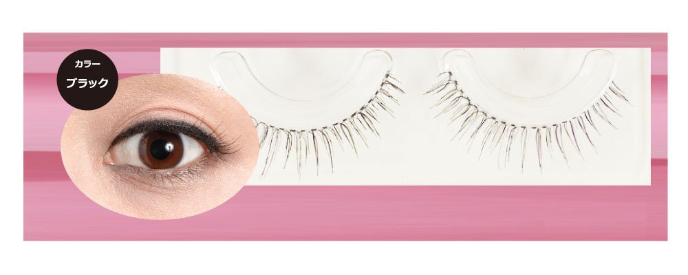 まつ毛・つけまつ毛用品 pinkrose つけまつげ 部分用 接着剤不要 のり不要 ピンセット付き つけ