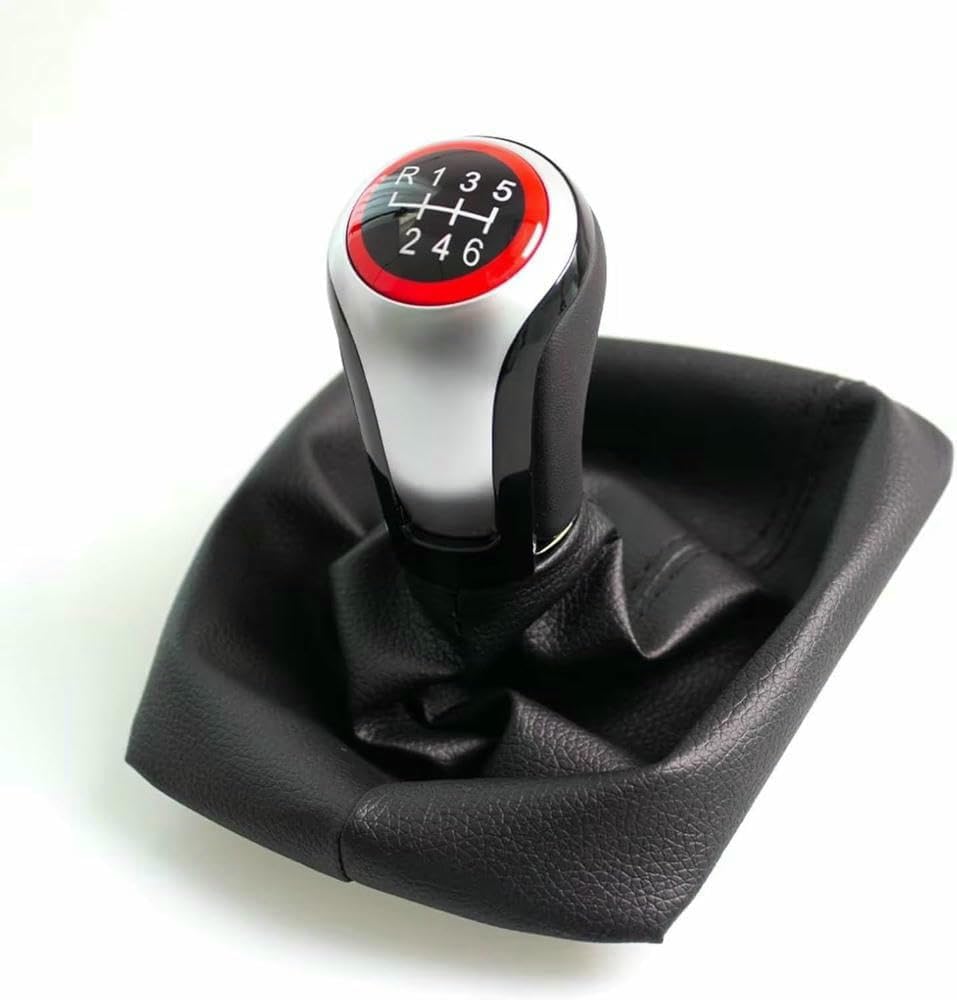 GZNBB Car Manual Gear Shift Knob Boot Cover Gaiter Lever Shifter Handle Stick, for Skoda Octavia 2 A5 A6 2004-2012
