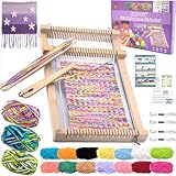 MKLG DIY Holz Webrahmen Kinder Set, Webrahmen für Kinder ab 4 6 8 12 Jahre,...