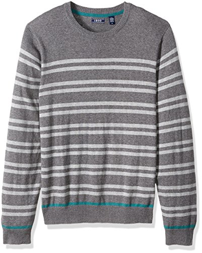 IZOD Men's Durham Textured Stripe 12 Gauge Crewneck Sweater