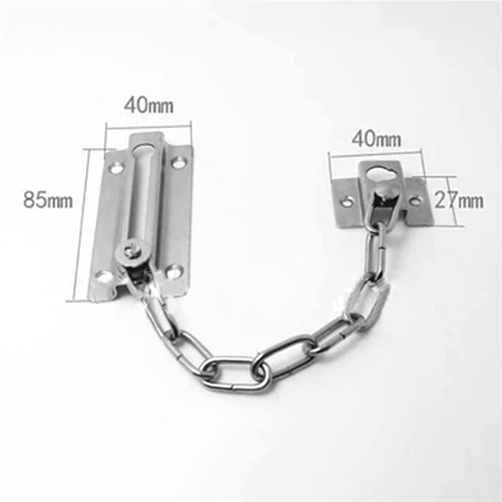 Cadena de seguridad para puertas de acero inoxidab Cerradura telescópica de cadena for puertas interiores y armarios con pestillo tornillo cerrojos acero inoxidable