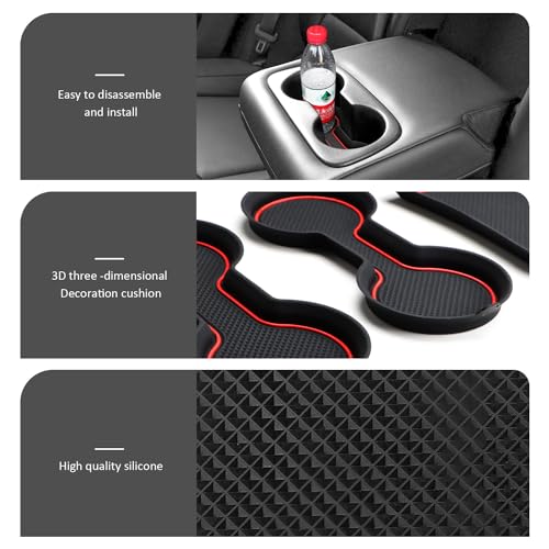 Tapetes Portavasos de Silicona para Chevy Malibu 3 Pzs miniatura 5