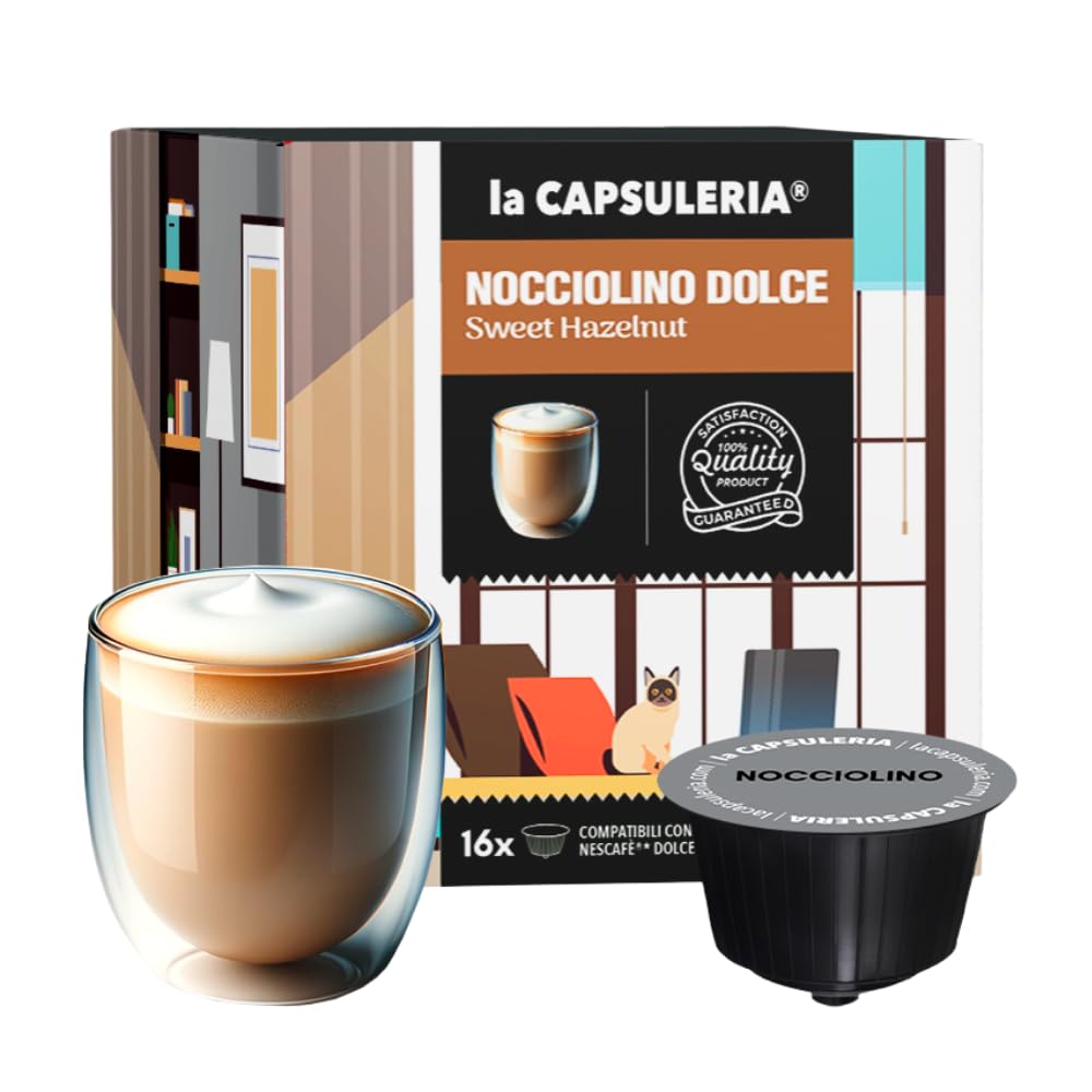HASELNUSS (96 Kapseln) kompatibel mit Nescafé Dolce Gusto, 6er Pack, 6x16 Kapseln (96 Portionen) - (La Capsuleria)
