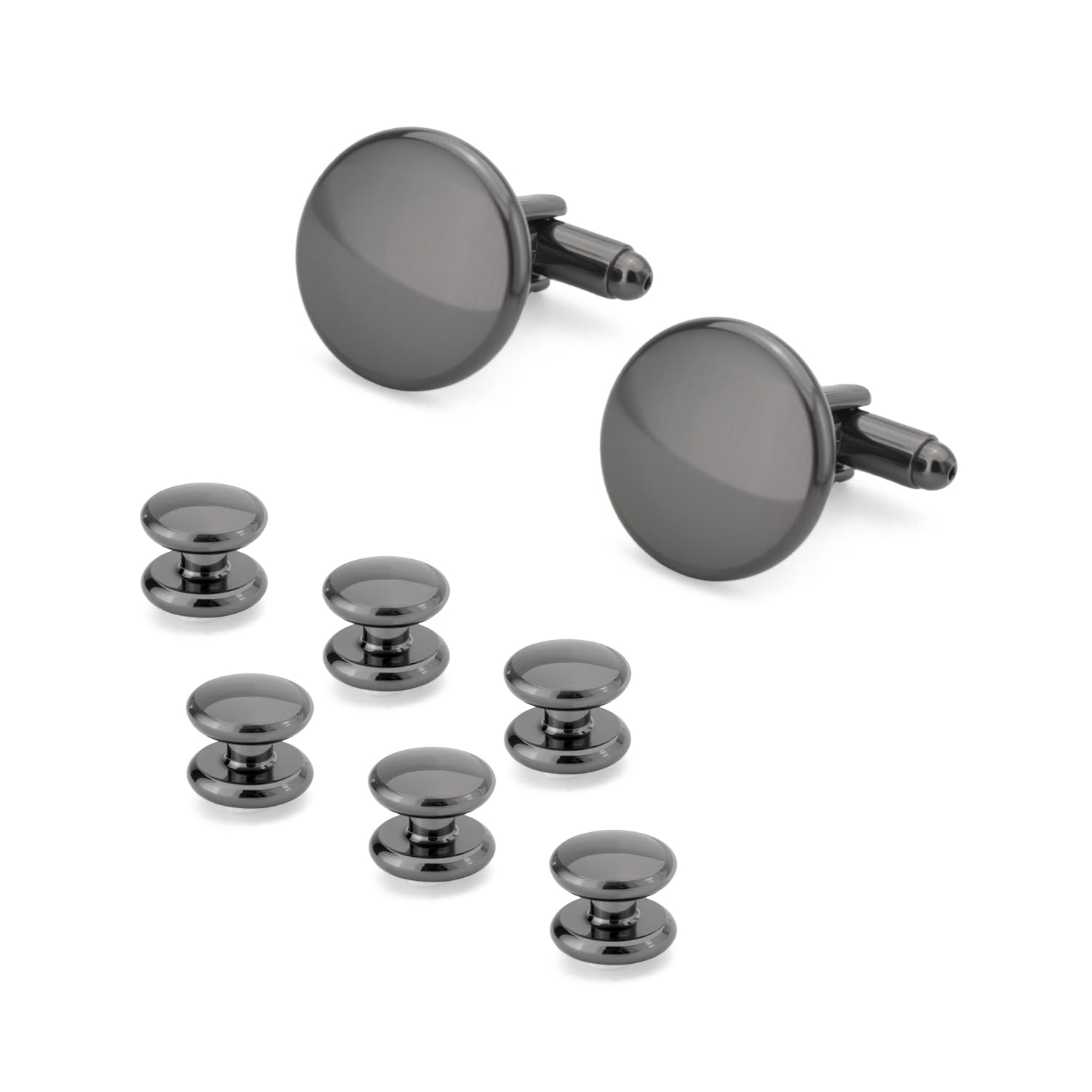 Cufflinks and Tuxedo Studs Set Suit Accessories for Men in Gift Box-image-27