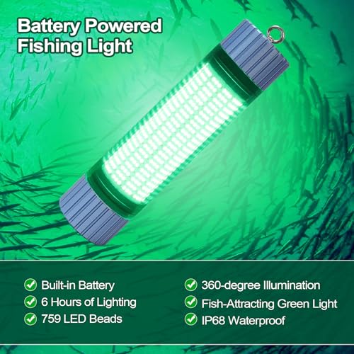 Luz de pesca subacuática解決 los problemas de visibilidad nocturna con batería de 9000 mAh 4