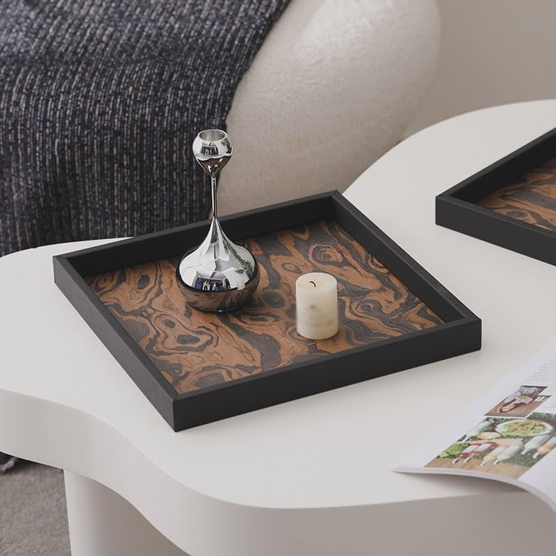Bandejas Servir Comida Bandeja for Llaves, Bandeja for Puerta de Entrada, Adornos, aromaterapia, Perfume, Almacenamiento Joyas, decoración Suave Mesa Cama | S