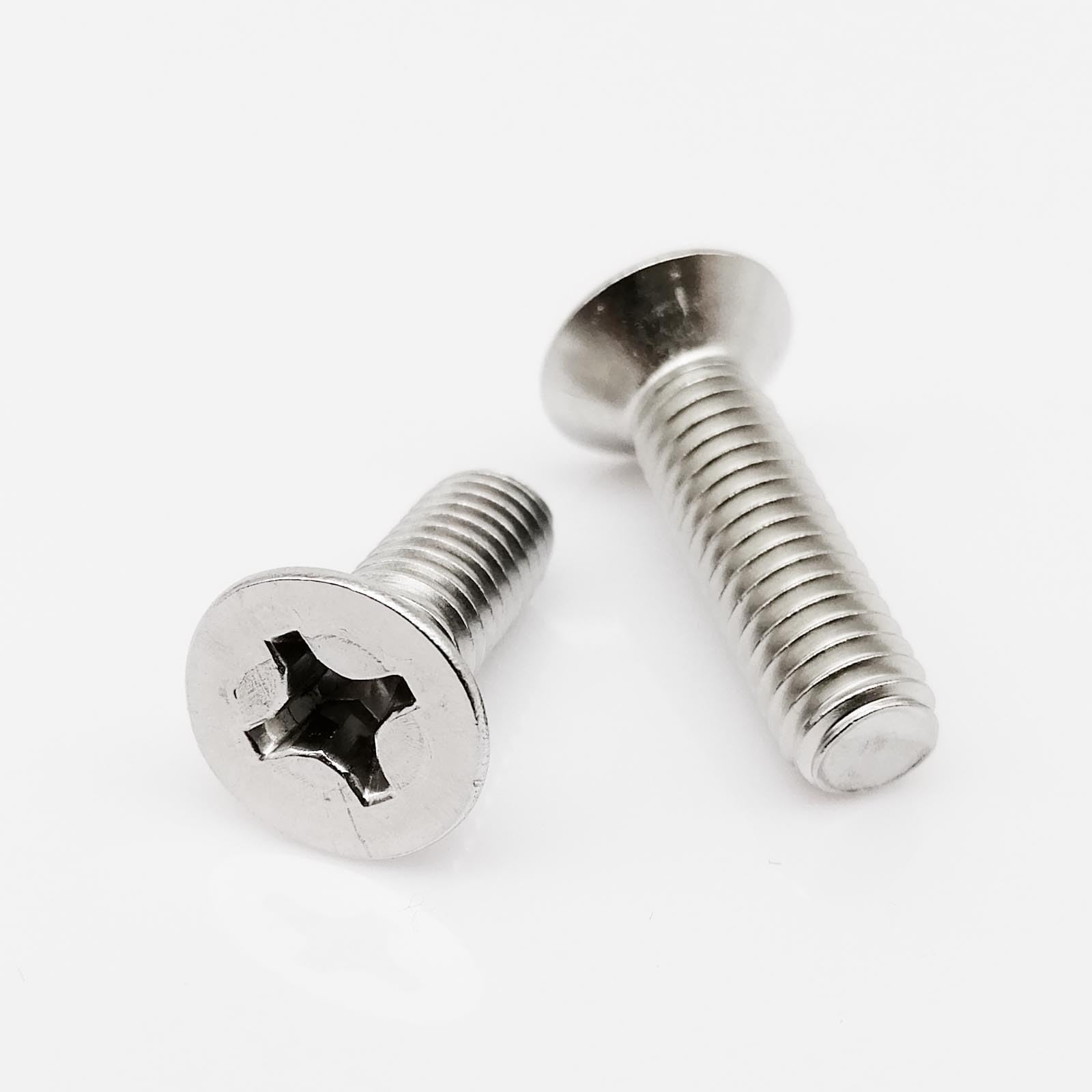 Tornillo autorroscante 5/50 piezas M1 M1.2 M1.4 M1.6 M2 M2.5 M3 M3.5 M4 M5 M6 M8 A2-70 304 acero inoxidable cruz Phillips plana cabeza avellanada tornillo cubierta (60 mm, M6 10 piezas)