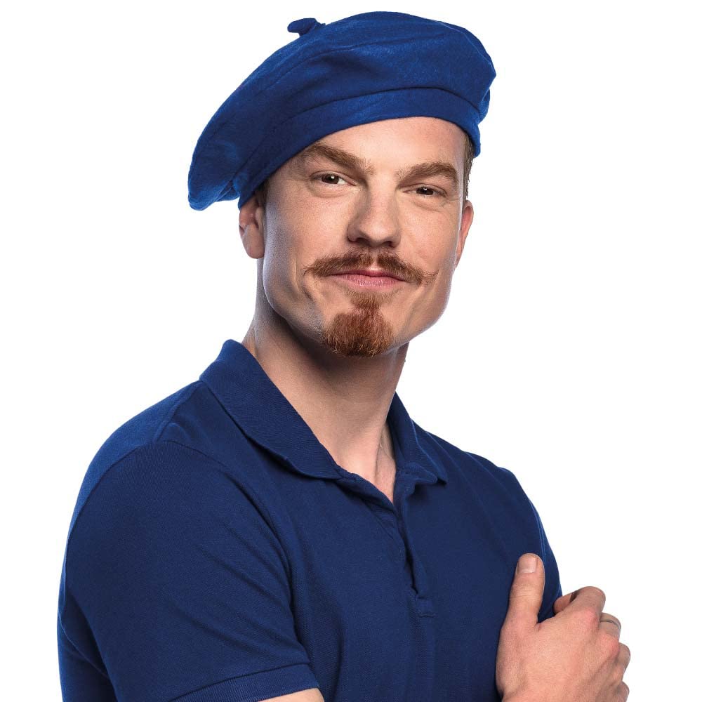 Boland 61999 Beret Blue, 1 Piece, One Size, Plain, Hat, Cap, France, Costume, Fancy Dress, Carnival, Accessory, Felt, Beret, Fashion, 20s, Paris - Image 3