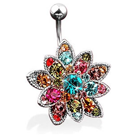 Piercing Nombril Boule Fleur DAIANA Cover