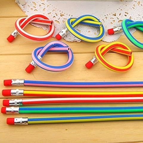 AHG Soft Flexible Bendy Pencils Magic Bend Kids Children School Fun Equipment (15) Cover