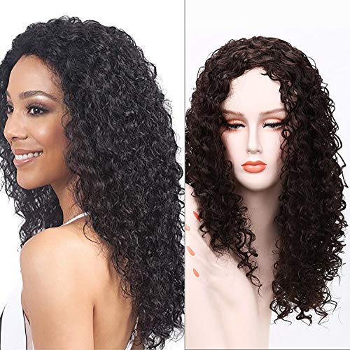 Pelucas Mujer Pelo Natural Rizado Largo Negra Humano Peluca Afro Mujer Natural 100% en Estado Natural Cabello Humano Pelucas Cover
