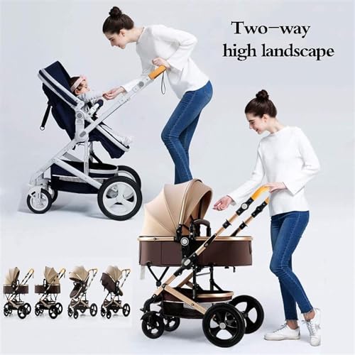 Leichter Zwillings-Kinderwagen, 2-in-1-Tandem-Kinderwagen aus Aluminiumlegierung, großer Trolley-Kinderwagen, faltbarer Doppel-Kinderwagen – Bild 6
