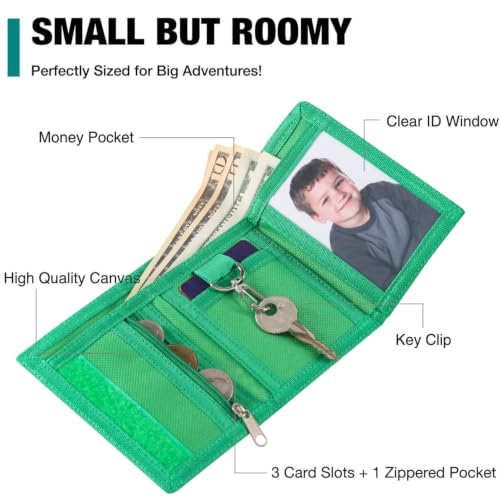 Image of Kids Wallet for Boys Teen, Little Boys Wallet for Kids Ages 4-5-6-7-8-9-10-12, Pixel Youth Wallets with Zipper Coin Pocket, Tri Fold Child Childrens Wallet for Christmas Birthday Gift Ideas