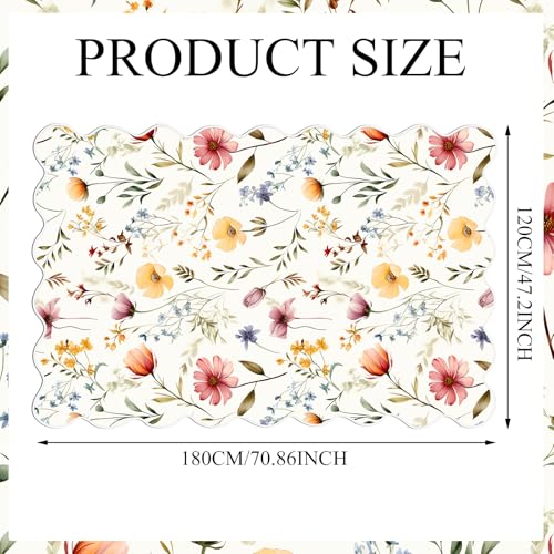 Alfombra decorativa Drydiet Boho 4 x 6 ft floral miniatura 2
