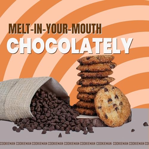 Image of CookieMan Choco Chip Cookies - 150g | Biscuits made with Premium Chocolate Chips for a Rich, Intense Flavor | Perfect Snack Jar for Home, Office or Travel
