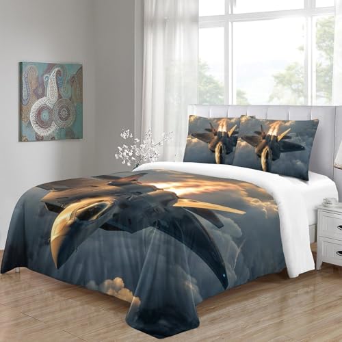 Housse de couette avion combat impression 3D haute définition en microfibre supérieure - 5