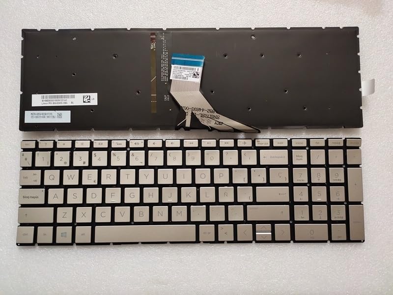 Clavier HP Pavilion 15-DA argenté pour travailler confortablement en voyage et de nuit