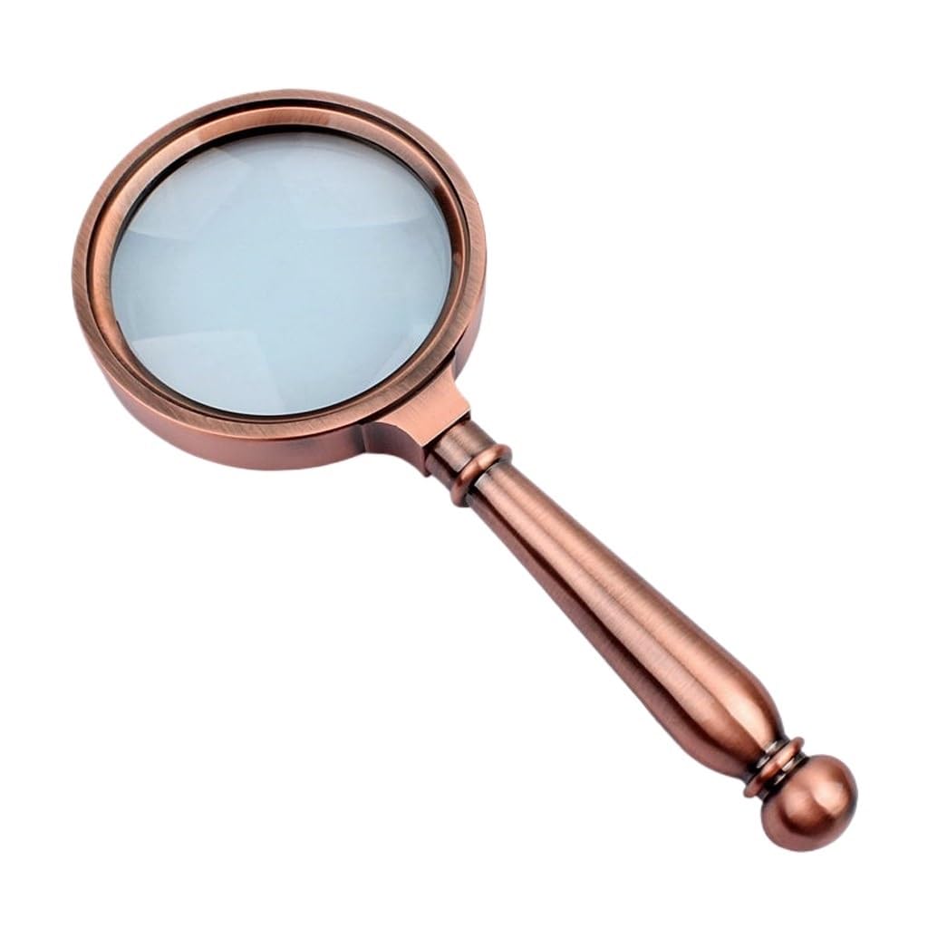 Lente di ingrandimento Portatile con Lente di ingrandimento Grande, Lente di ingrandimento per Lettura di mappe e giornali, Lente di ingrandimento con Manico