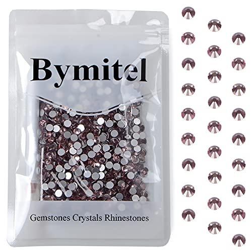 Image of 1440 Pieces Nail Rhinestones Glueless Hotfix Fixed Round Flat Back Glass for Jewelry Making with a Picking Pen (Ss20 1440pcs, Lt. Amethyst)