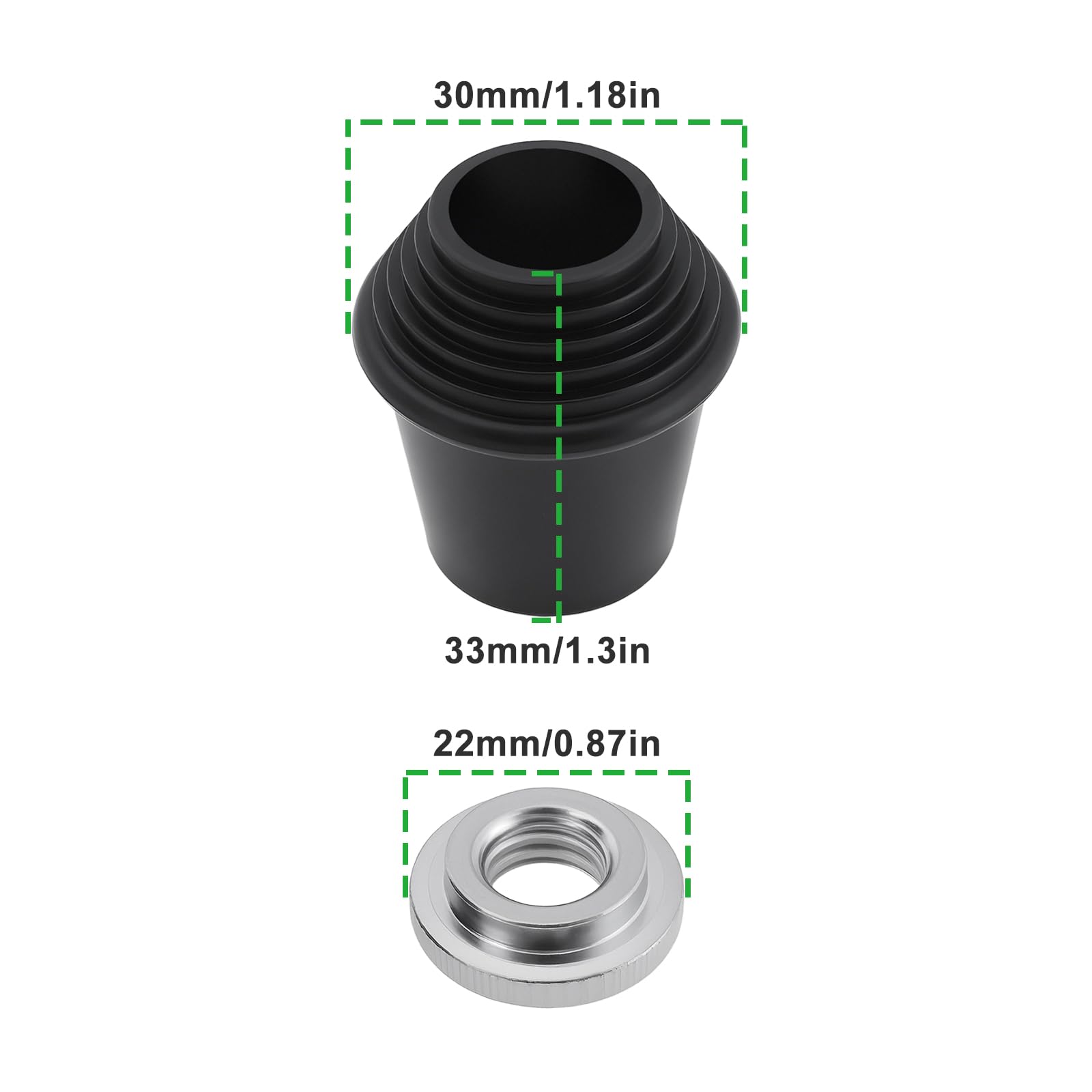 Briny River 12PCS Bass Drum Spur Rubber Feet 1.3x1.18in with Nuts Compatible with Bass Drum Spurs for Another Kinds of Drum Legs of Similar Form - Image 3