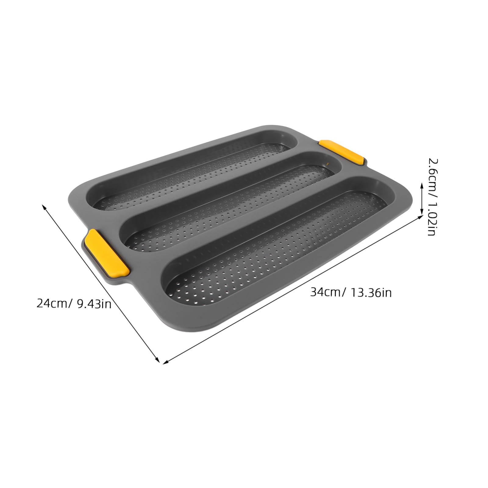 Ciieeo Silicone Baguette Pan Non Stick Slot Baking Mold for Homemade French Bread Versatile and Space Saving Design for Baked Baguettes