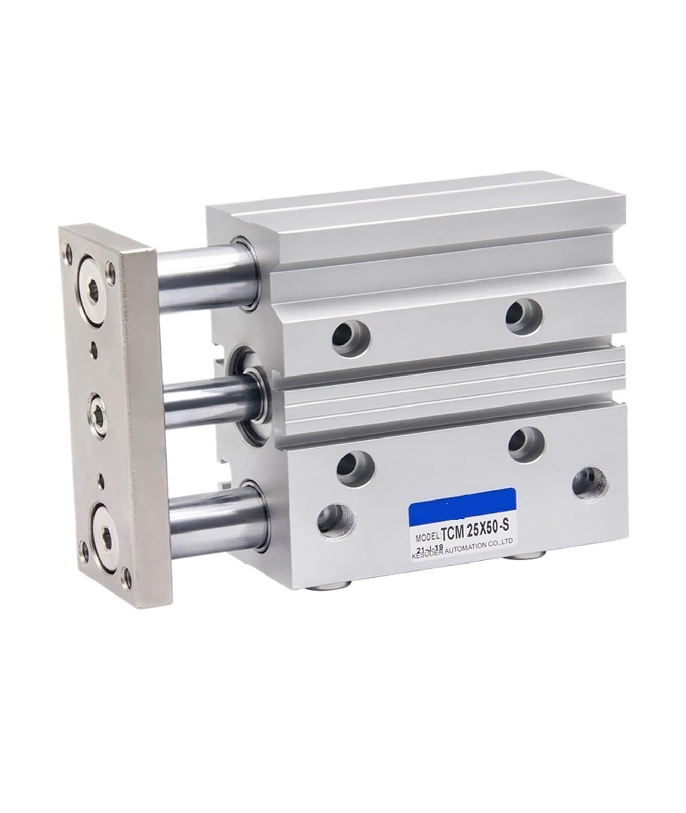 Vérin de guidage à trois tiges TCM16-90-S compact pneumatique