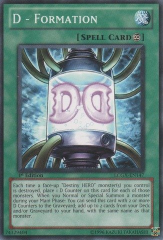 d time yugioh card Amazon.com: YU-GI-OH! - D - Formation (LCGX-EN147) - Legendary Collection  2-1st Edition
