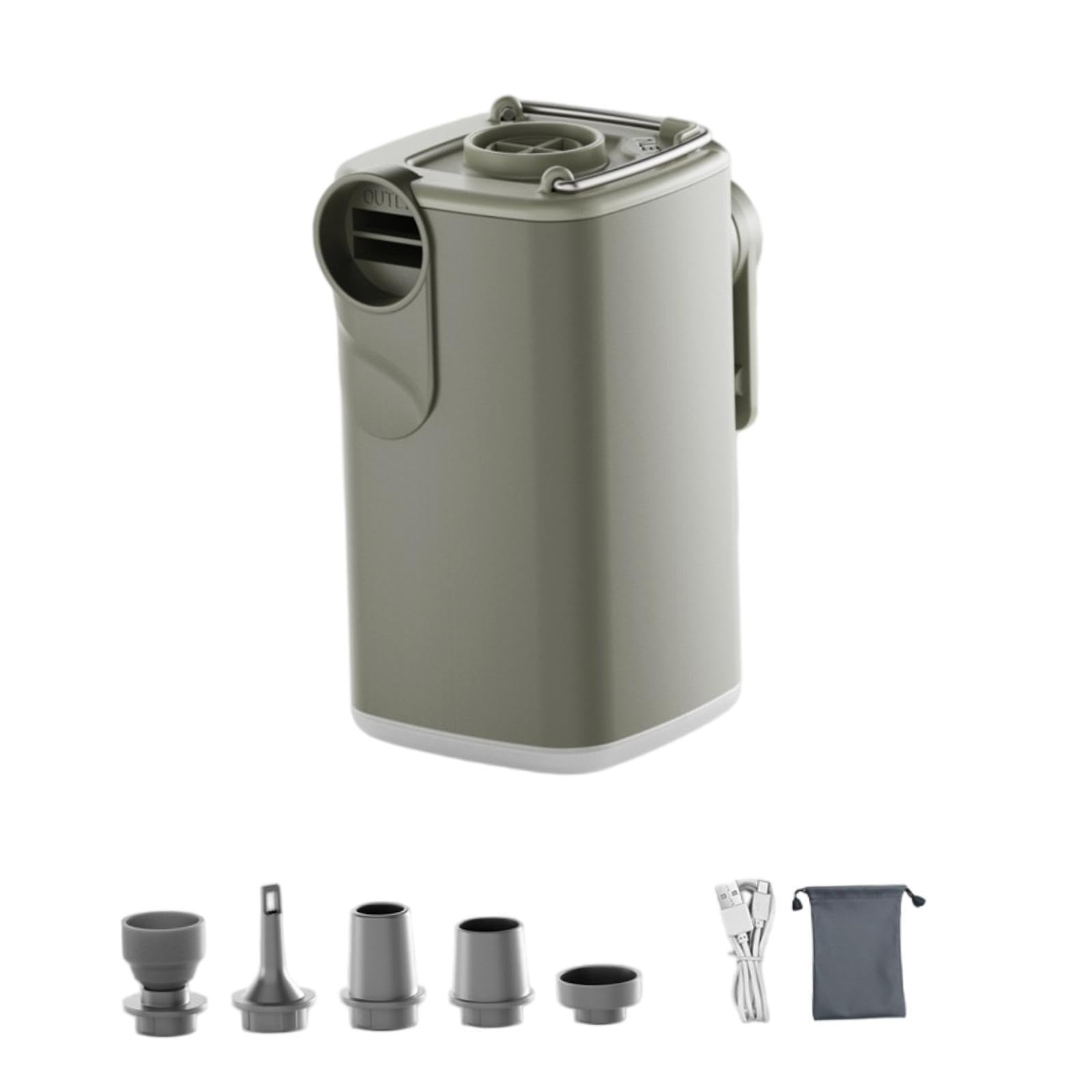 Oshhni Bomba eléctrica pequeña, compacta y Potente para inflar y desinflar, con luz, Ideal para Piscinas, Botes y flotadores.