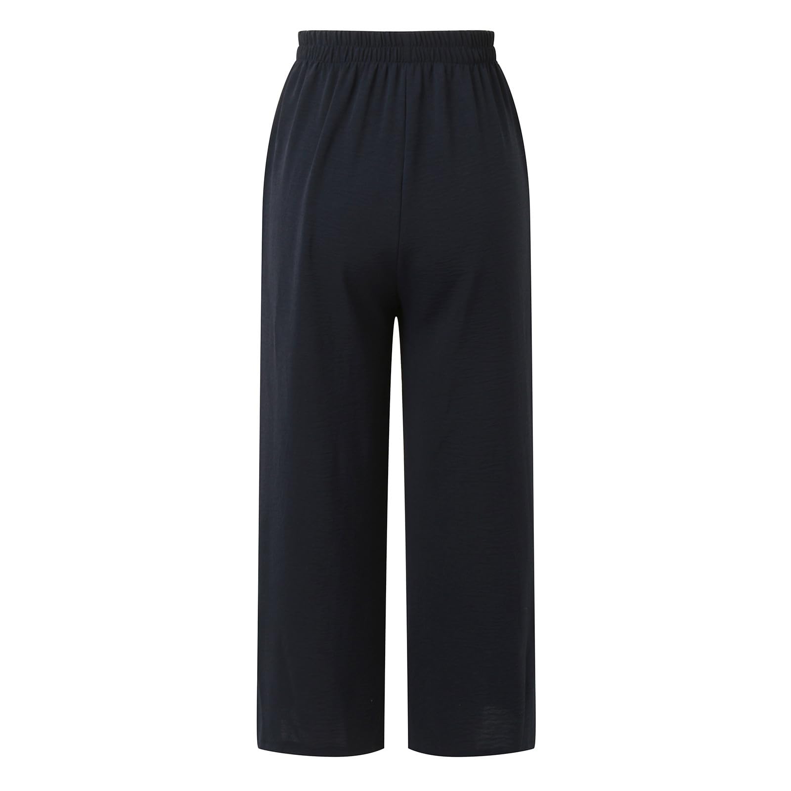 Générique Costume deux pièces pour femmes, à la mode et élégant, couleur unie, petit haut irrégulier avec pantalon à jambes larges, Robe